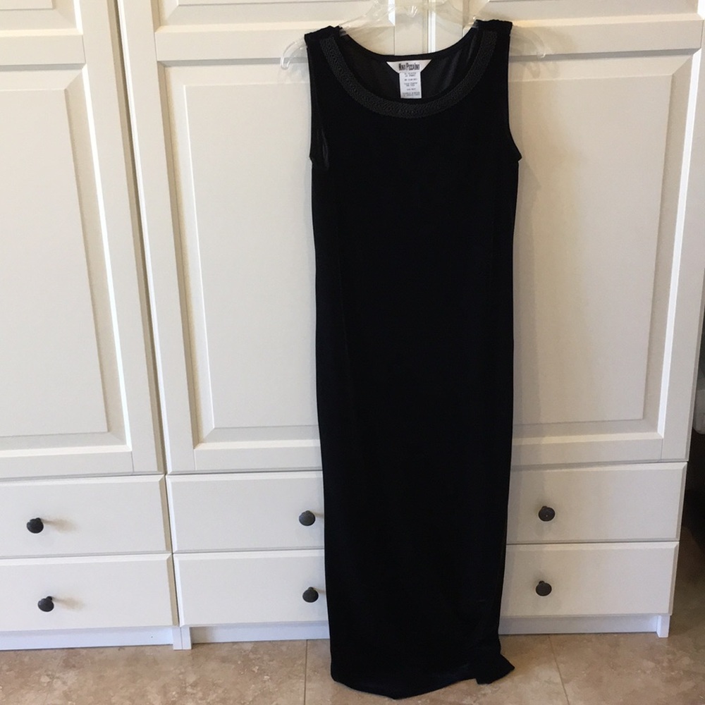 Black velvet jacket and dress set